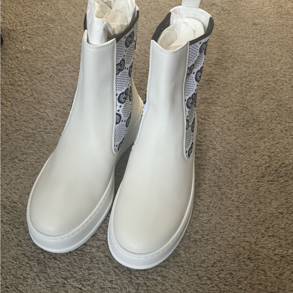 🆕 Gucci Dali Soft Calfskin Technical Jersey Knit GG Monogram Ankle Boots - Picture 8 of 8